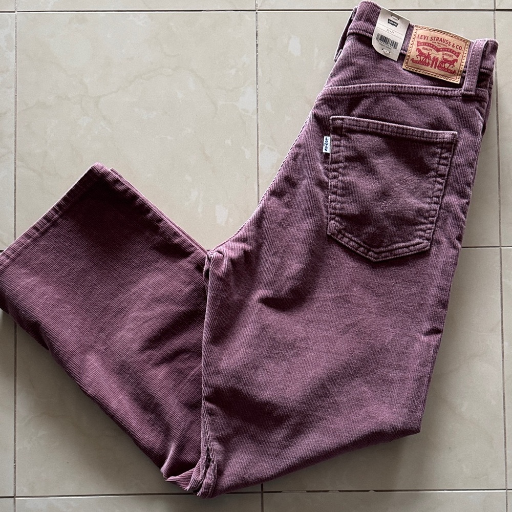 Levi's Mauve Corduroy straight ankle pants